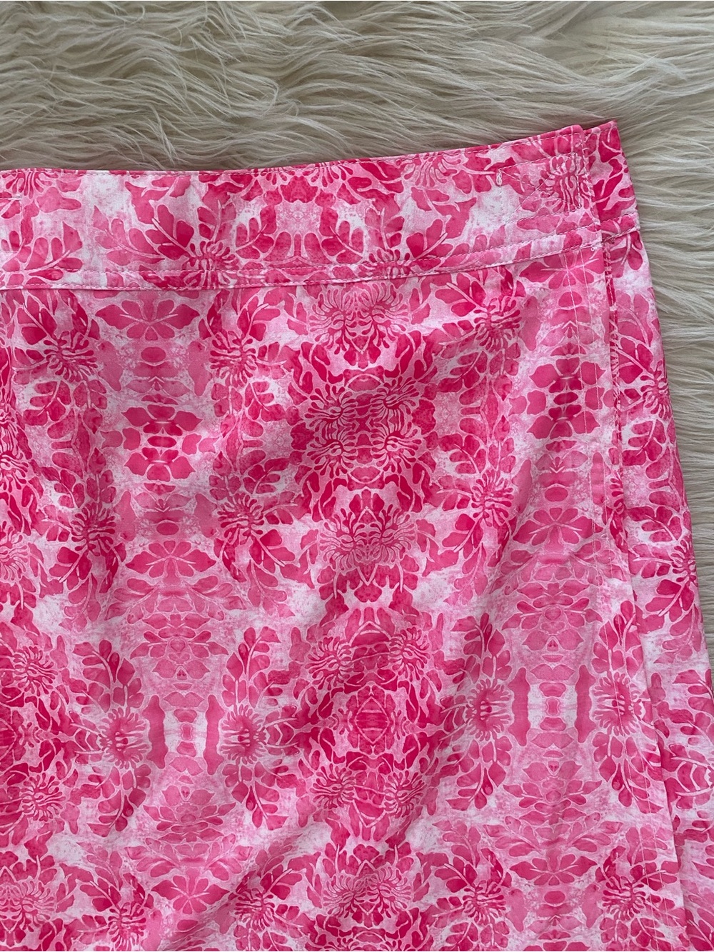 RipSkirt Length 2 Beach to Bistro Wrap Skirt Neon Bali Pink Floral Vacation S - Picture 4 of 12